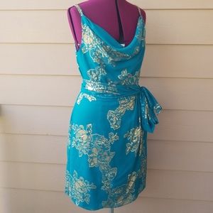 ROBBIE BEE beautiful teal dress